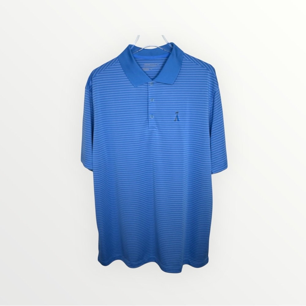 Nike Men's Golf Tour Performance Dri-FIT Polo Shirt Blue/White Stripes NEW XL